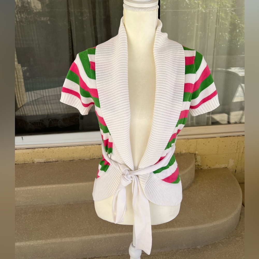 Baby Phat Y2K striped cardigan top